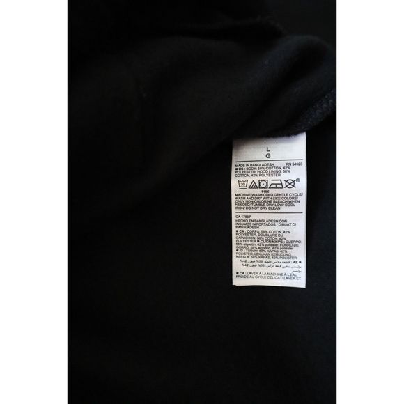 Old Navy 207128-01 Men's Sz L Blackjack Black Classic Front Zip Hoodie Jacket - Picture 6 of 8
